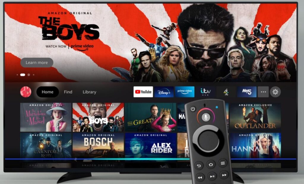Home 8 Fire TV new interface with remote